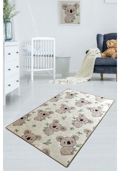 Koala Ekru 100X160 Çocuk Ve Bebek Halısı Ekru