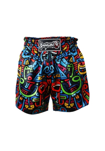 Dragondo Mt3037 Clown Muay Thai Kick Boks Şortu Çok Renkli