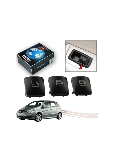 Mercedes B W245 2005-2011 Yolcu Kapısı Cam Düğmesi Takımı 3lü Sürücü Kapısı İçin Değildir