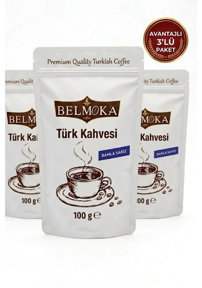Damla Sakız Türk Kahvesi 3'lü Avantaj Paketi 3 100 Gr Türk Kahvesi