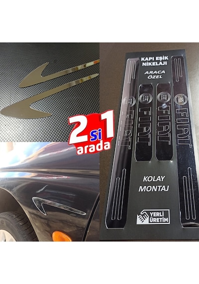 Fiat İdea Kapı Eşiği Set + Çamurluk Vent Krom Görsel