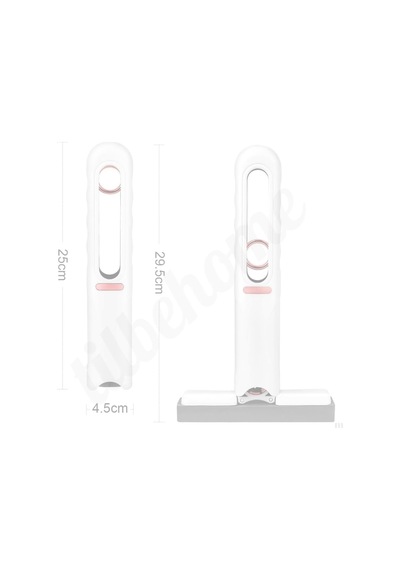 Sıkmalı Mini Mop, Beyaz Ve Kırmızı, Kompakt Temizlik Aparatı, Cam Fayans Tezgah Banyo İçin, Tek Elle Kullanım, Ergonomik Tasarım Çok Renkli