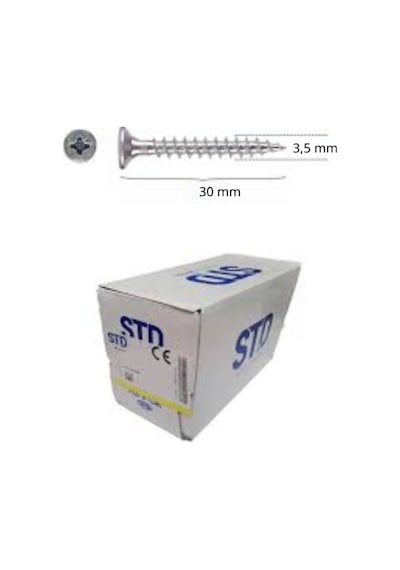 3,5 X 30 Sunta Vidası 1000 Adet 3,5 x 30