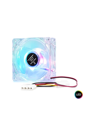 Kasa Fanı Led 80 Mm Şeffaf Hdx1516