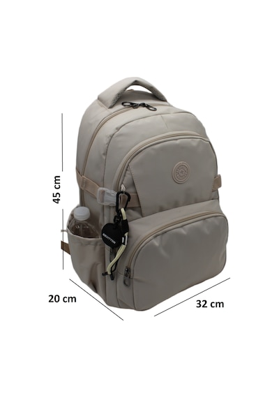 Okul Çantası Suya Dayanıklı Kumaş Unisex Okul Sırt Çantası Bej 34500