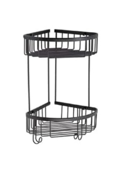 Banyo Duş Raf Sistemi Siyah Renk 377x196x250 Mm 7/8 Yaş