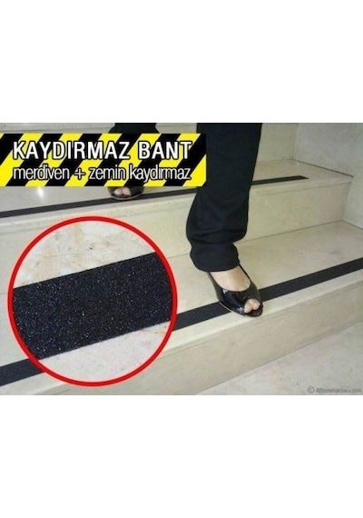Siyah Merdiven - Zemin Kaydırmaz Bant 50 Mm X 5 M