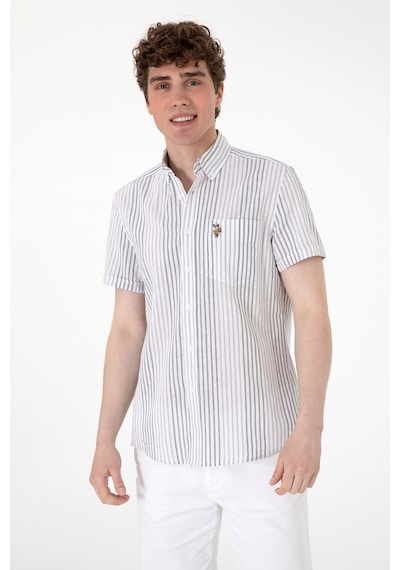 U.s. Polo Assn. Erkek Açık Gri Gömlek Kısa Kollu 50299919-vr001 Acık Grı Açık Gri