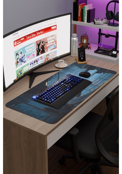 Dijital Okyanus Gemi V1 90x40 Xxl Gaming Kauçuk Kaymaz Taban Mouse Pad Fare Altlığı