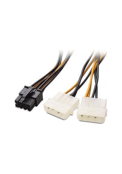 2x Ide Molex To 8 Pin Pcıe Ekran Kartı Power Güç Kablosu 17cm