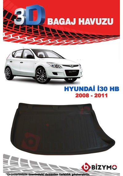 Hyundai İ30 2008-2011 3D Bagaj Havuzu Bizymo Hyundai İ30 2008-2011 3D Bagaj Havuzu Bizymo