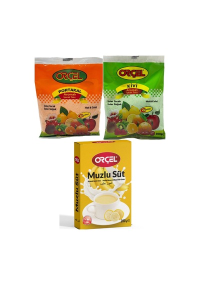 Orçel MuzluSüt 200 G + Kivi 300 G+ Portakal 300 G Aromalı Oralet