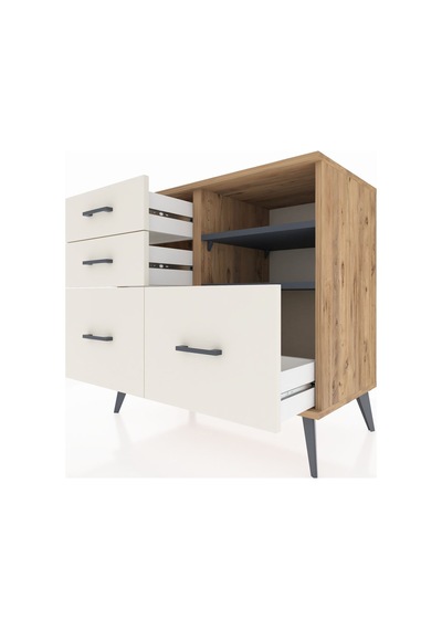 Hyperion Şifonyer 2 Raflı 4 Çekmeceli 88x44x80 Çam-antrasit/aytaşı Antrasit/aytaşı Hyperion Şifonyer 2 Raflı 4 Çekmeceli 88x44x80 Çam-antrasit/aytaşı Antrasit/aytaşı