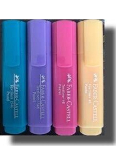 4 Lü Set Fosforlu Kalem Mavi