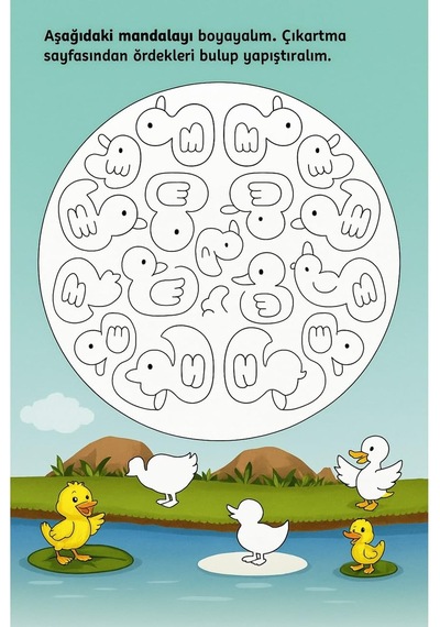 Sticker Kitabım Oyun Parkı 60 Renkli Çıkartmalı Eğitici Aktivite Kitabı Çocuklar İçin Eğlenceli