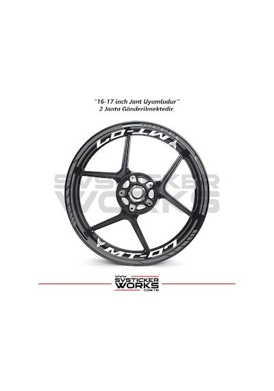 Yamaha Mt-07 Jant Sticker Dış Ve İç Set Sticker Jant Şeridi Gri