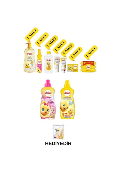 Tr Bebek Bakım Seti Karma Paket, Şampuan, Losyon, Deterjan, Islak Mendil, Model Set21/3