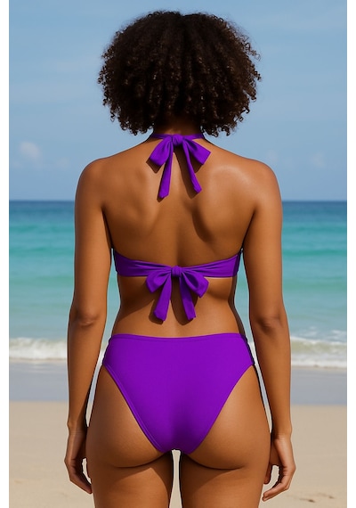 Deep Beach Twist Bikini Takım Mor