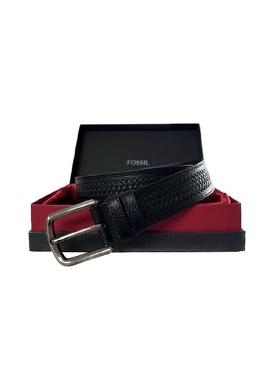 Fossil 4cm Siyah Hakiki Deri Spor Erkek Kemeri -125cm Siyah