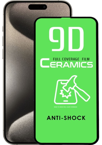 Apple iPhone 15 Pro Max Uyumlu İle Tam Kaplayan Seramik Nano Esnek Ekran Koruyucu Cam
