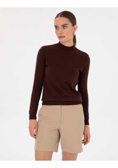Pierre Cardin Kadın Kahverengi Kazak /triko 50315768-vr029 Kahverengi