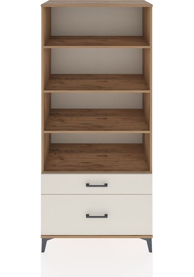 Hyperion Dolap 4 Raflı 2 Çekmeceli 88x44x195 Çam-aytaşı Çam