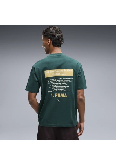 Puma Graphıc Football Tee Yeşil Erkek T-shirt