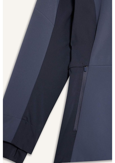 Defacto Su İtici Slım Fıt Kapüşonlu Fermuarlı Softshell Mont G0237ax26spın50 İndigo-ın50