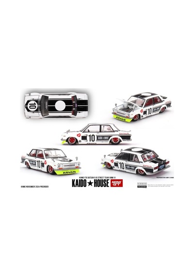 Mini Gt 1:64 Kaido House Datsun 510 Street Team Xmm V1 176 Çok Renkli