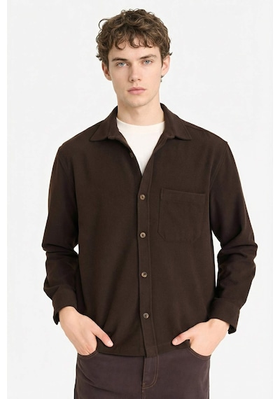 Defacto Regular Fit Flanel Gömlek G8116ax25wnbn339 Kahve-bn339