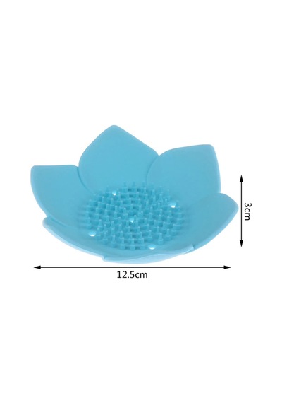 Buççin Online Mağaza 2x Lotus Desenli Sabun Ve Sünger Tutacağı Silikon Su Giderli Lotus Şekilli Şık Katı Sabunluk Plastik Çok Renkli