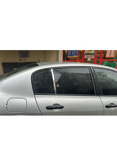 Renault Megane 2 Sedan -hb Uyumlu Kapı Direği Krom Paslanmaz Çelik 2 Parça Cam Direk