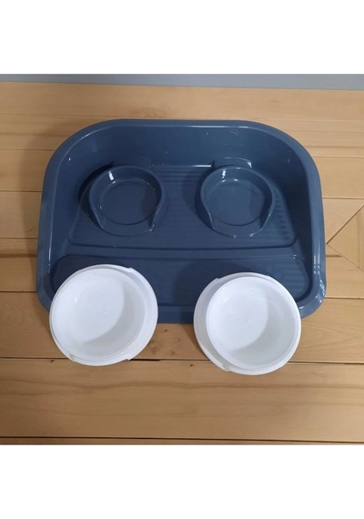 Kediler İçin Siperli 2 Li Mama Kabı 0.3 L Kapasiteli, Hijyenik Ve Prati