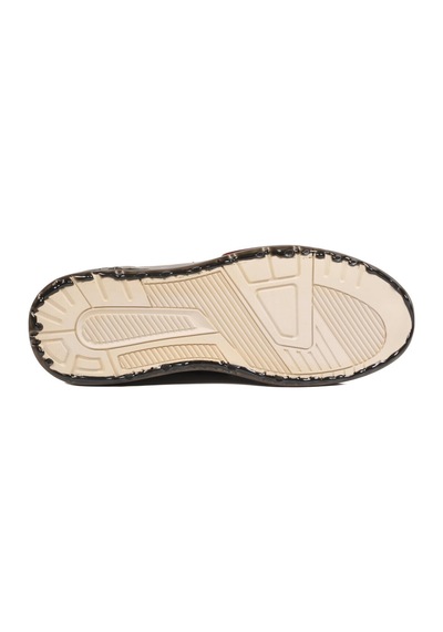 Voyager Siyah Hakiki Deri Kroko Desenli Kalın Taban Erkek Casual Ayakkabı Sneaker E058 M