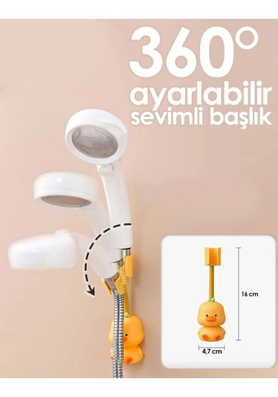 Hayvan Figürlü Duş Başlığı Tutucu Banyo Sevimli Tutacak 1 Adet Diğer