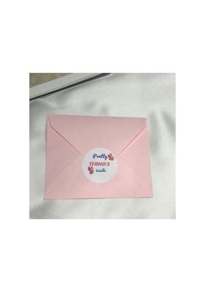 Pretty Things Inside Sticker Mat Etiket Memnuniyet Serisi Adesivo 4 Cm - 40 Adet Çok Renkli