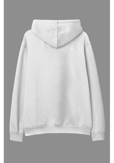Macklin Marvel Groot Karakter Tasarım Baskılı Kapüşonlu Sweatshirt Hoodie Beyaz Mck0797 Beyaz