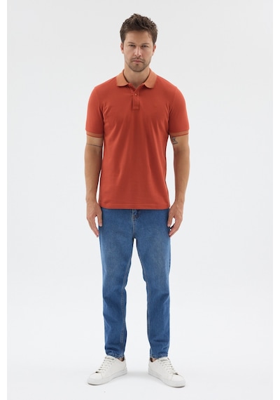 Tarçın Polo Yaka Pike Kısa Kol Slim Fit %100 Pamuk Tişört 1011260171
