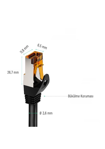 Irenıs Cat6 Dış Ortam S/ftp, Açıkhava Ethernet Network Kablosu, 7,50 Metre