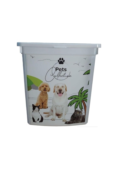 Evcil Hayvan Kuru Mama Saklama Kutusu Kedi Köpek Kuru Mama Kabı