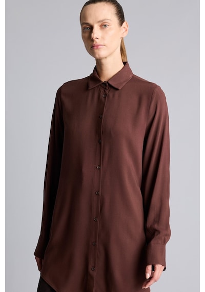 Defacto Regular Fit Gömlek Yaka Önden Düğmeli Uzun Kollu Tunik Z3538az26spbn328 Kahve-bn328