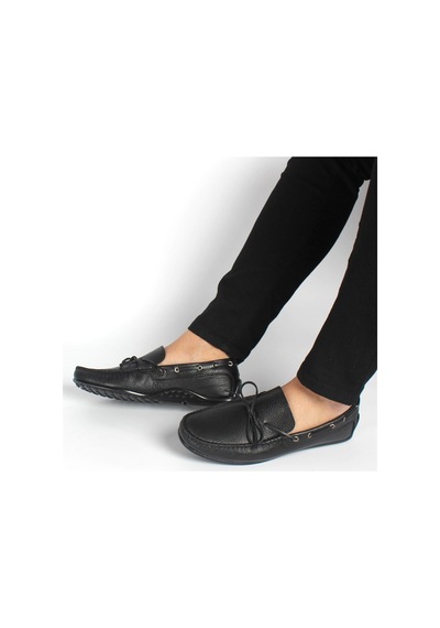 Erkek Siyah Deri Loafer