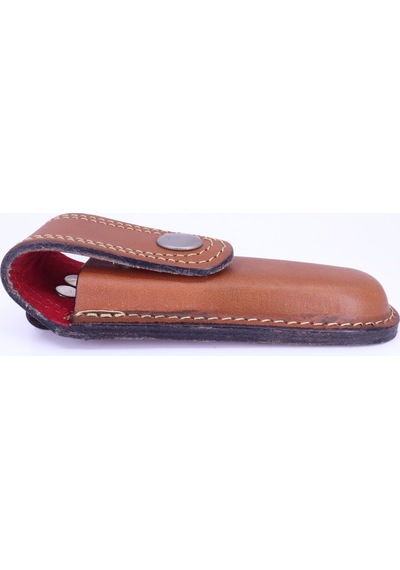 Deri Çakı Kılıfı - Taba 13 Cm