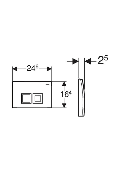 Geberit Delta35 115.135.11.5 Kumanda Paneli Çift Basmalı Beyaz