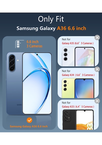Samsung Galaxy Uyumlu A36 5g Şeffaf Silikon Kılıf + Cam Ekran Koruyucu