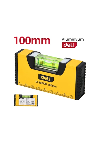 2'si 1 Arada Lazer Mesafe Ölçer Ve Şerit Metre 100mm Mini Su Terazisi