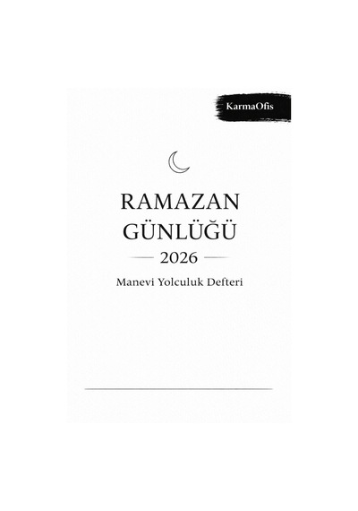 Ramazan Günlüğü 2026 Manevi Yolculuk Defteri A5 Spiralli Beyaz