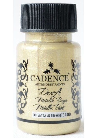 Cadence Dora Metalik Boya 50Ml - 148 Beyaz Altın