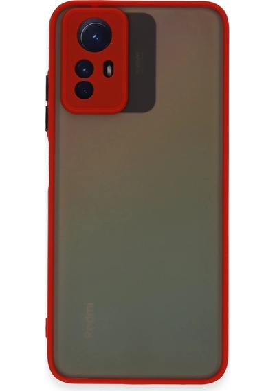 Gld-spt- Newface Xiaomi Redmi Note 12s Kılıf Montreal Silikon Kapak - Kırmızı