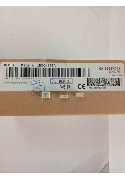 Mmk7.5274j100k01l4bulk 270nf 100v 7.5mm Polyester Kondansatör 40 Adet